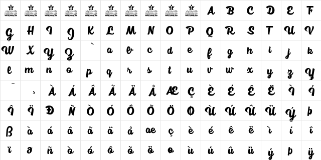 Smell a Daisy Personal Use Regular  glyph index