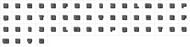 Pollution Regular  glyph index
