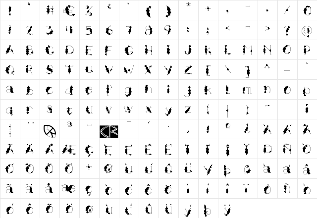 HOLLY&BERRIE Bold  glyph index