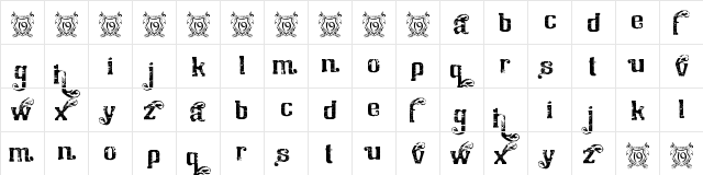 Chicago House_trial Regular  glyph index