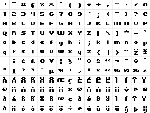 kroeger 05_63 Regular  glyph index