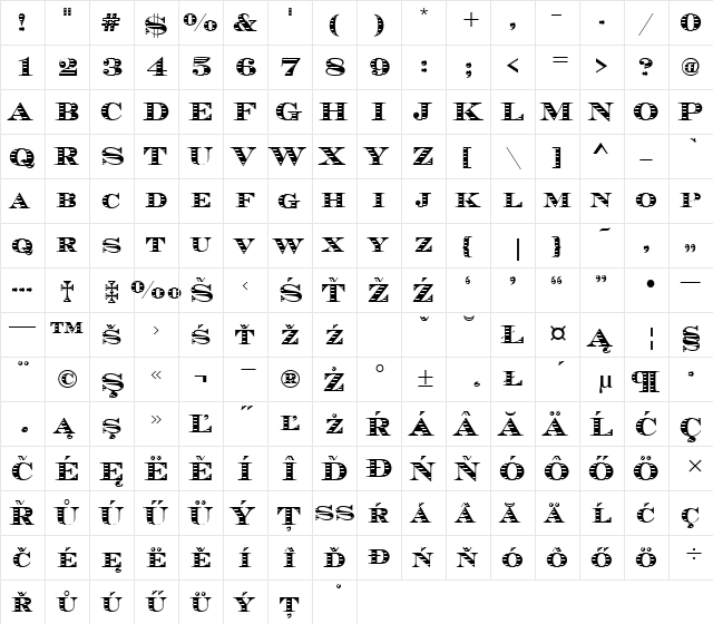 ChevaStrSCDEE Regular  glyph index