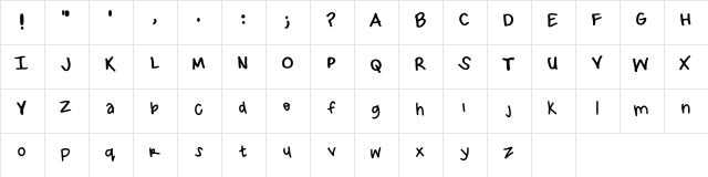 Aeiou Regular  glyph index