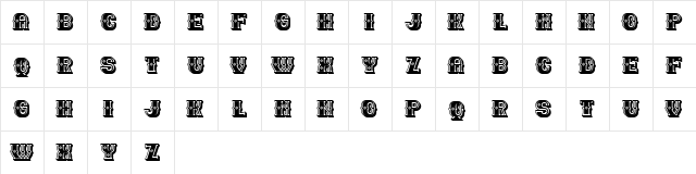 Outlaw Black Regular  glyph index