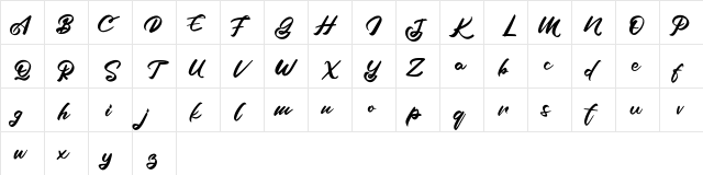 Azala FREE Regular  glyph index