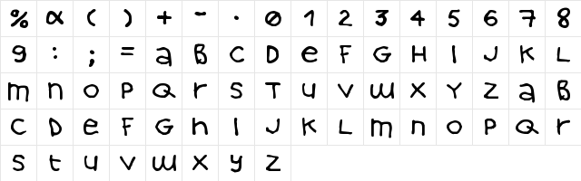 April 16 Regular  glyph index