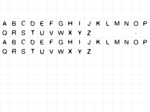 Fifty Regular  glyph index