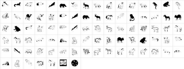 Djungle Regular  glyph index