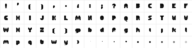 fs minimum Regular  glyph index
