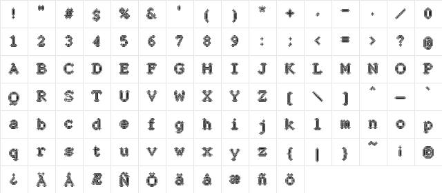 Cryeadn Regular  glyph index