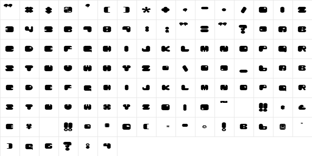 Lovedoll Salon Teeny Caps Regular  glyph index