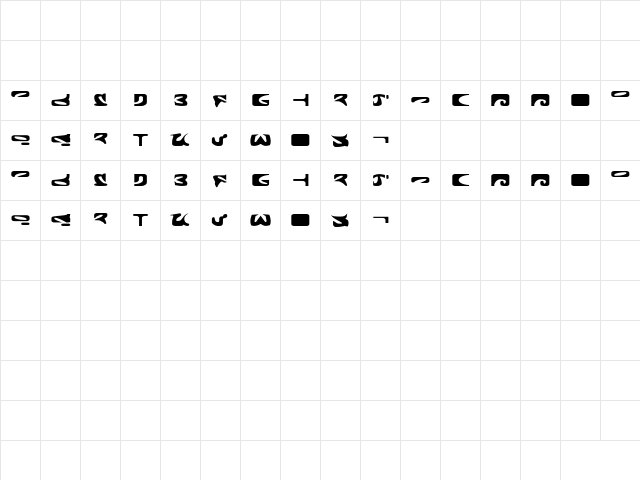 Romulus Ex Plain  glyph index