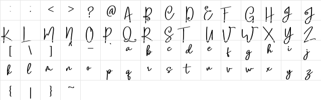 Lobsters Blush Bold free Regular  glyph index