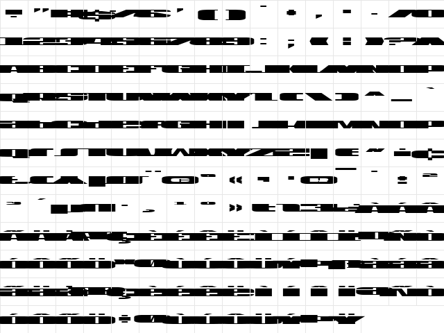 U.S.A. Expanded Expanded  glyph index