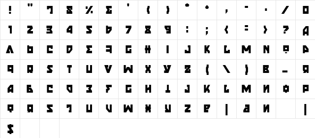 Nyet Semi-Condensed Semi-Condensed  glyph index