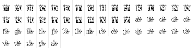 kg bday1 Regular  glyph index