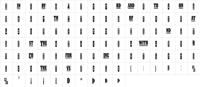 Council WordLogosTwo  glyph index