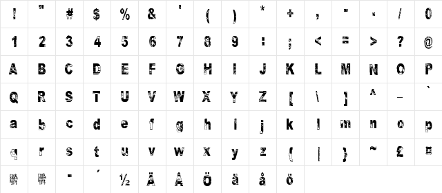 Some Distant Memory Dark Regular  glyph index