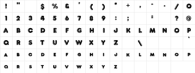 Frankfurt Regular  glyph index