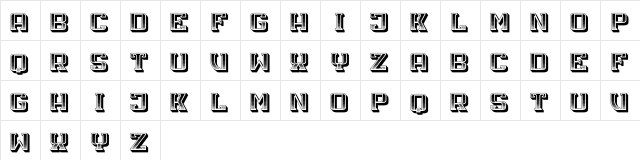 Escort Regular  glyph index