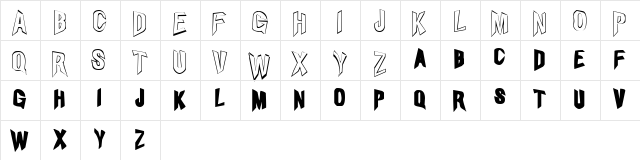 GyrlLovesBoy Regular  glyph index