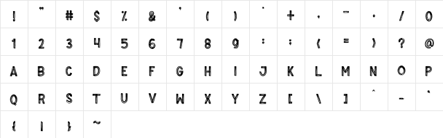 Proud Regular  glyph index