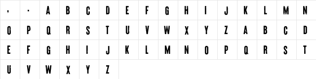 Brixton_Wood_PERSONAL_USE_ONLY Vector  glyph index