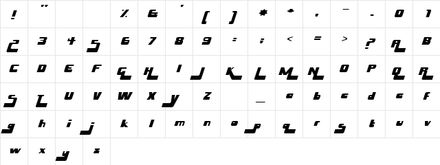 Husky Stash Regular  glyph index