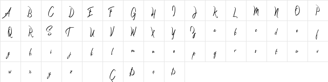 Kingsoil Script Regular  glyph index