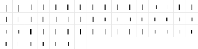 EanP36xTt Normal  glyph index