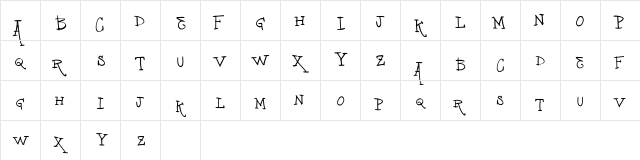vtks unamour Regular  glyph index