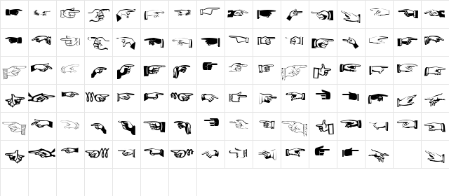 Phyngern Regular  glyph index