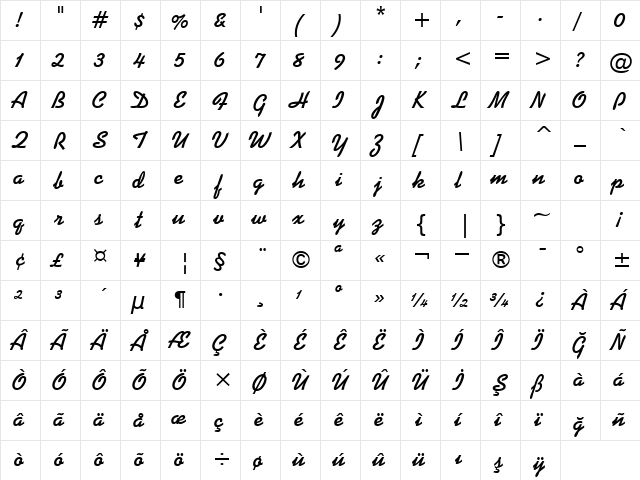 00393 Regular  glyph index
