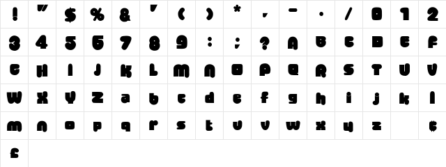 Banta Display SSi Regular  glyph index