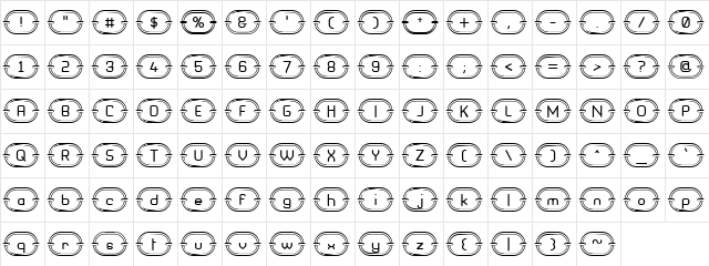 Changa Caps Regular  glyph index