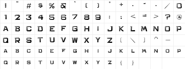 Bachelor Pad Wood JL Regular  glyph index