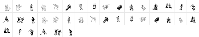 KR Winter Sports Regular  glyph index