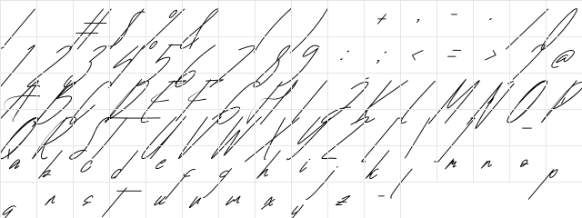 Famanthalio Regular  glyph index