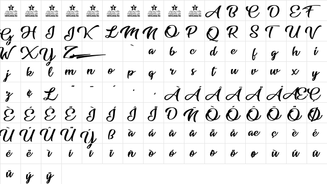 Star Light Personal Use Regular  glyph index