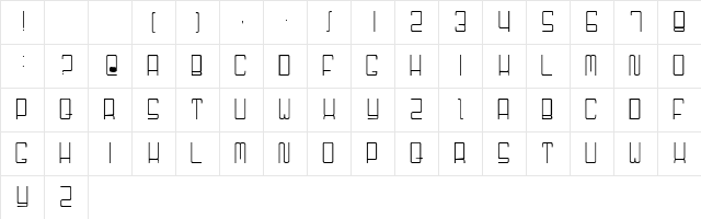 Niner Regular  glyph index