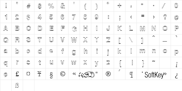 Vermicelli 3 Regular  glyph index