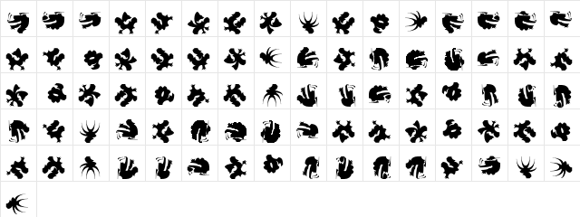 ChinezeDragon LT Std 1 Regular  glyph index