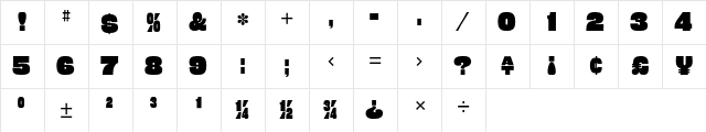 Eames Numerals Poster M Regular  glyph index