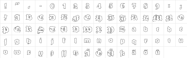 Grobe Hand Line  glyph index