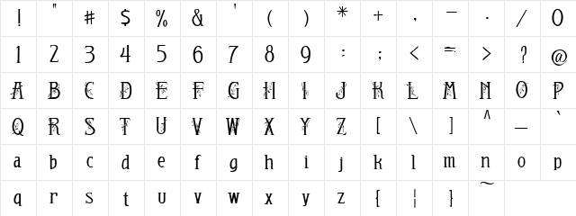 PC Berry Sprig Regular  glyph index