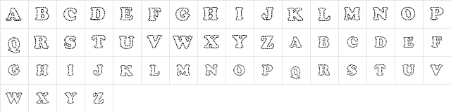 Chubby Trail Regular  glyph index