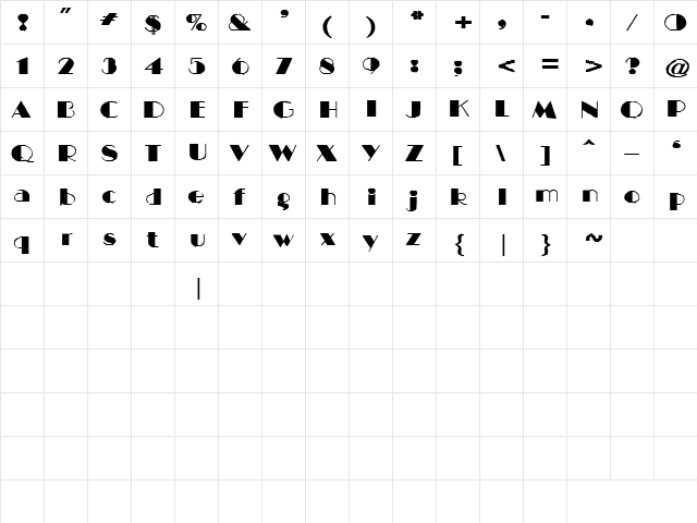 Little Wing 11 Regular  glyph index