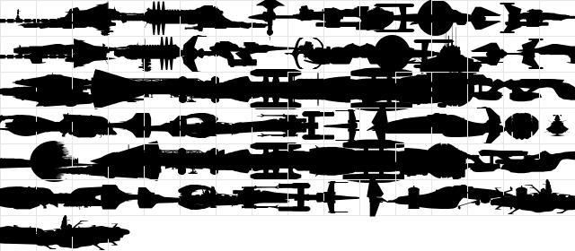 Famous Spaceships Regular  glyph index