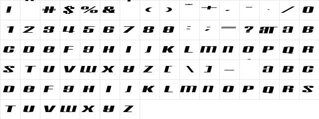 Taskeksem inflamerat Regular  glyph index