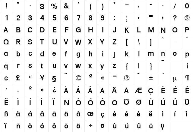 Formula-Serial-Medium Regular  glyph index